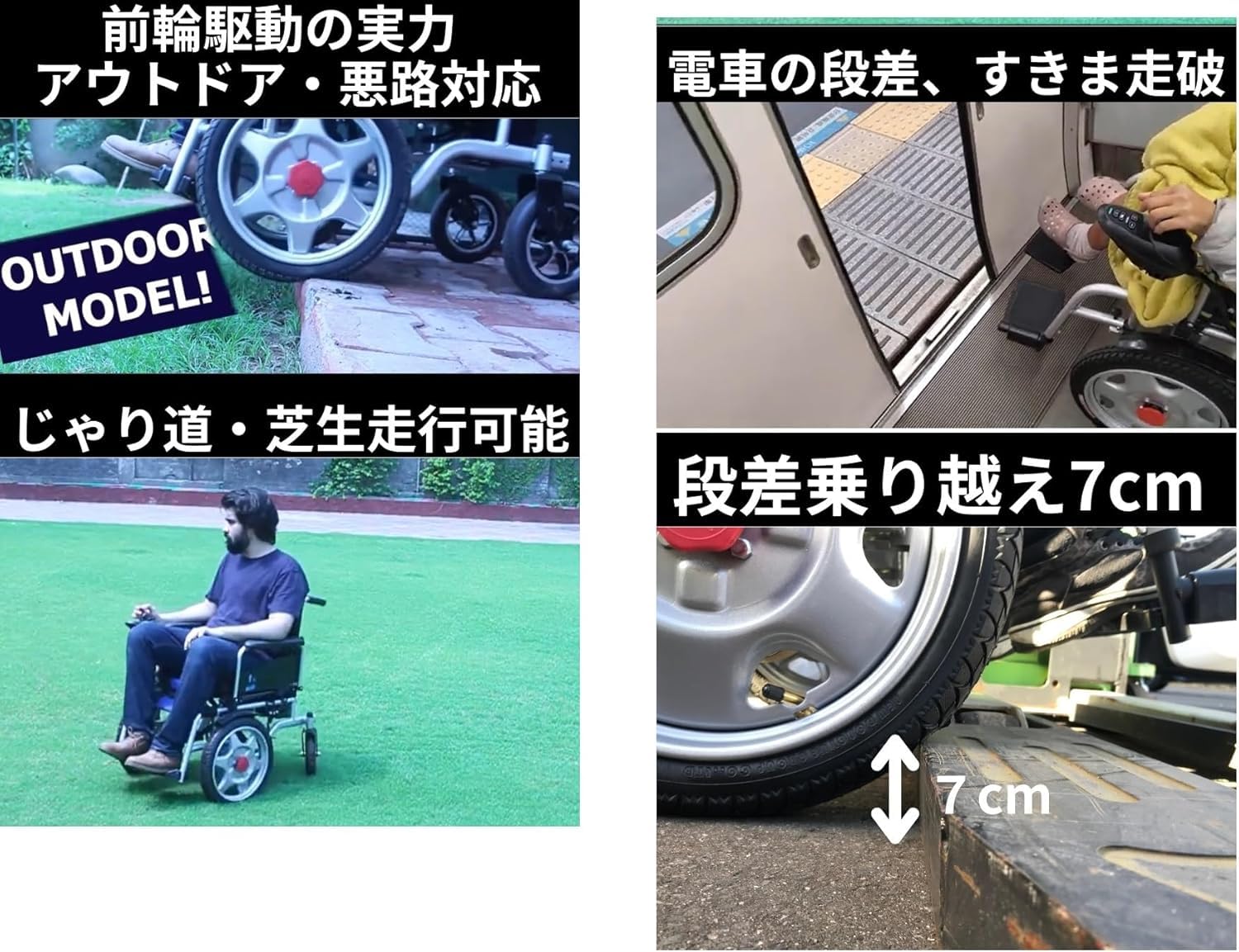 Amazon | ポルタス・ゼンク Ver2. 電動車椅子 段差対応 砂利道