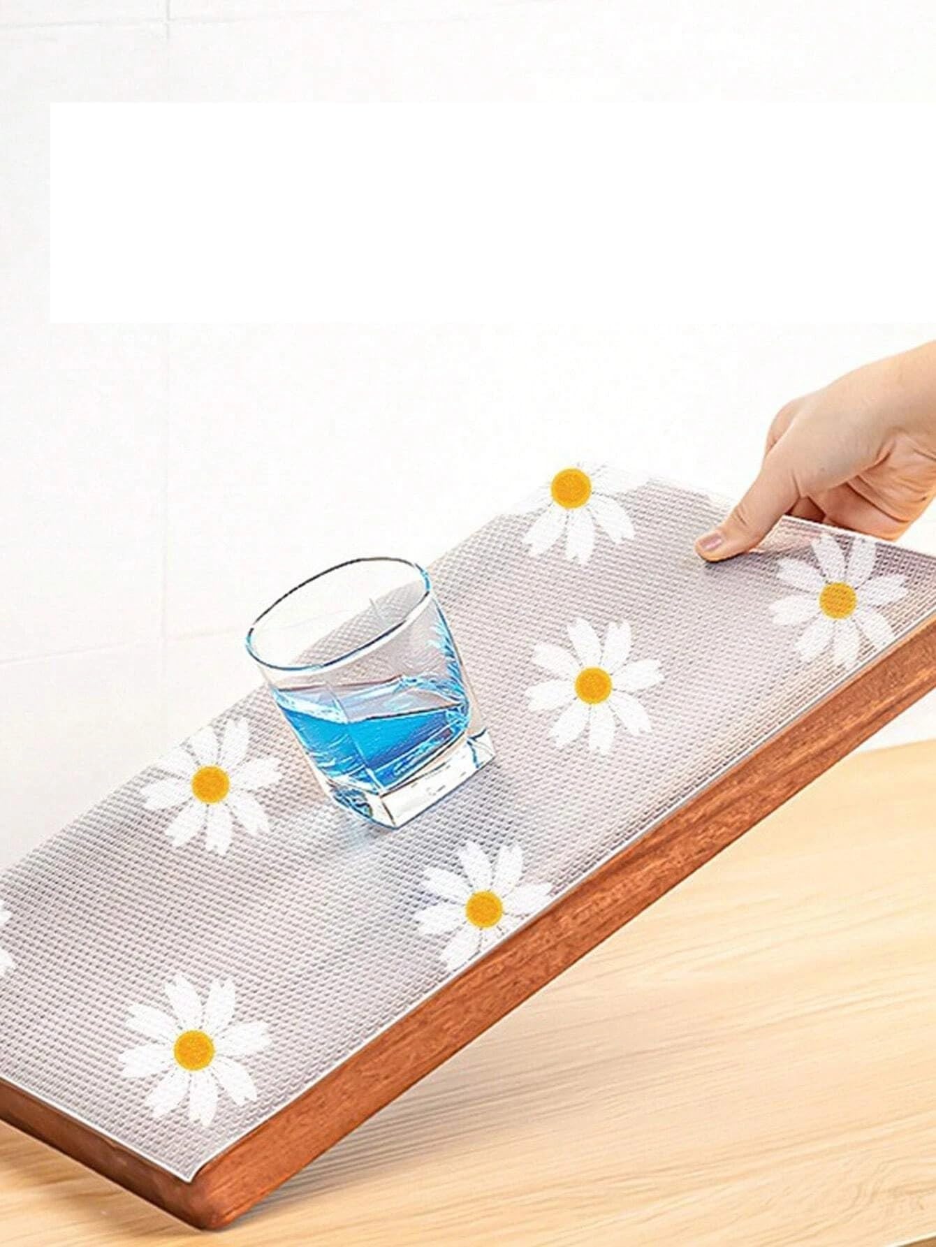 Wkładki do szuflad kuchennych, Zestaw 3 nieprzylepnych wkładek do półek EVA szafek przezroczystych w wielu rozmiarach(150x30cm)