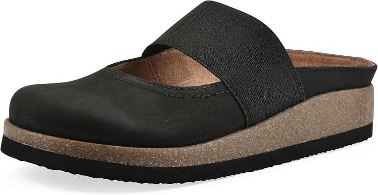 White Mountain Womens Bassi Mary Jane Footbed Clog