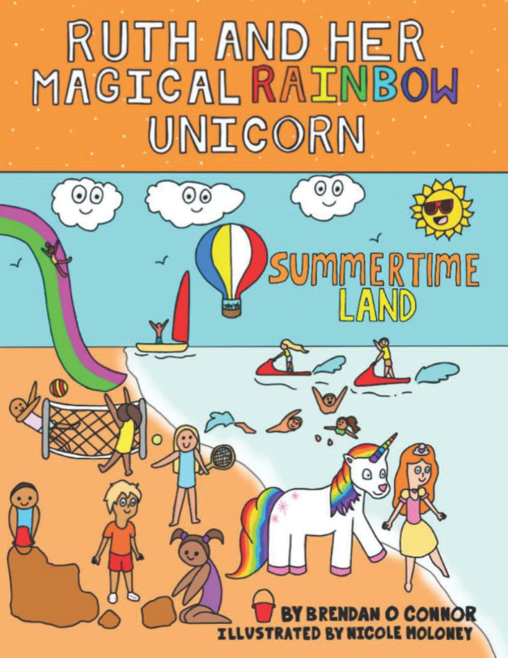 Ruth and her Magical Rainbow Unicorn. Summertime land.