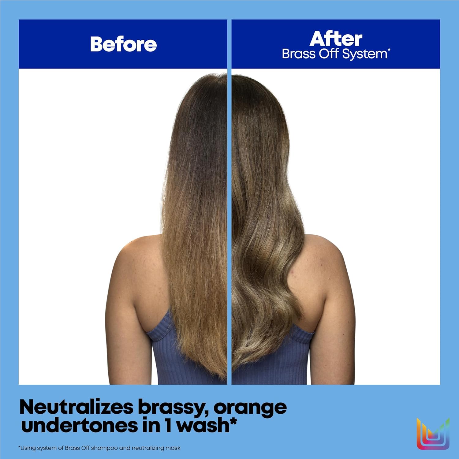 Matrix Brass Off Color Depositing Blue Hair Mask - Neutralizes and Tones Brassy or Orange Hair, For Color-Treated, Lightened Brunettes or Dark Blondes
