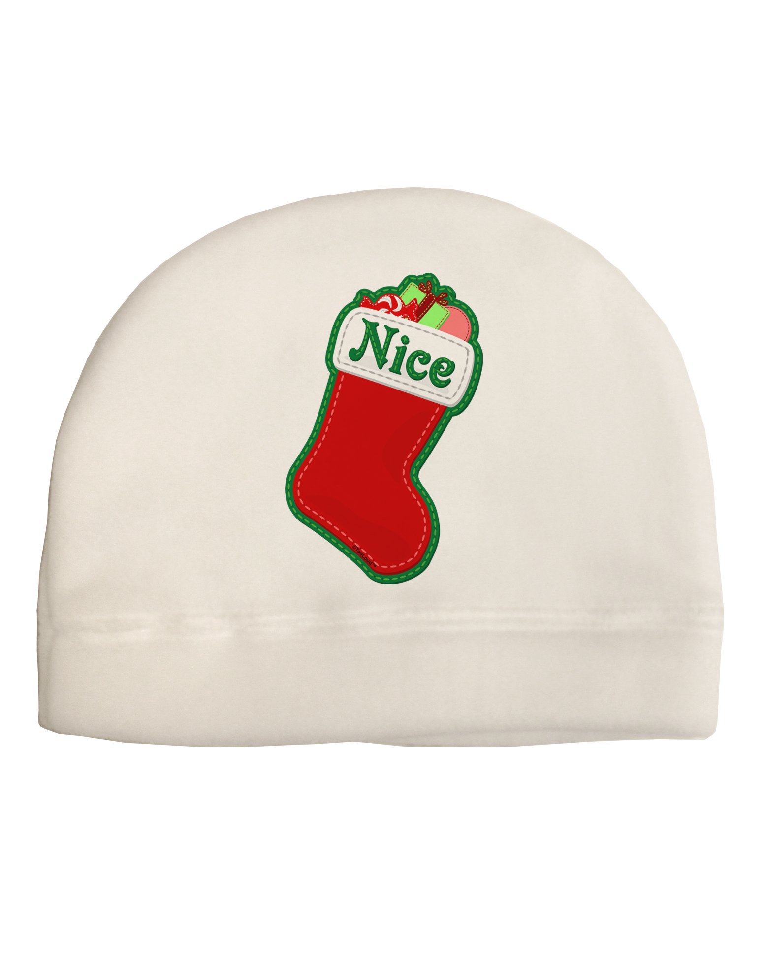 TOOLOUD Nice Stocking Cute Christmas Child Fleece Beanie Cap Hat White