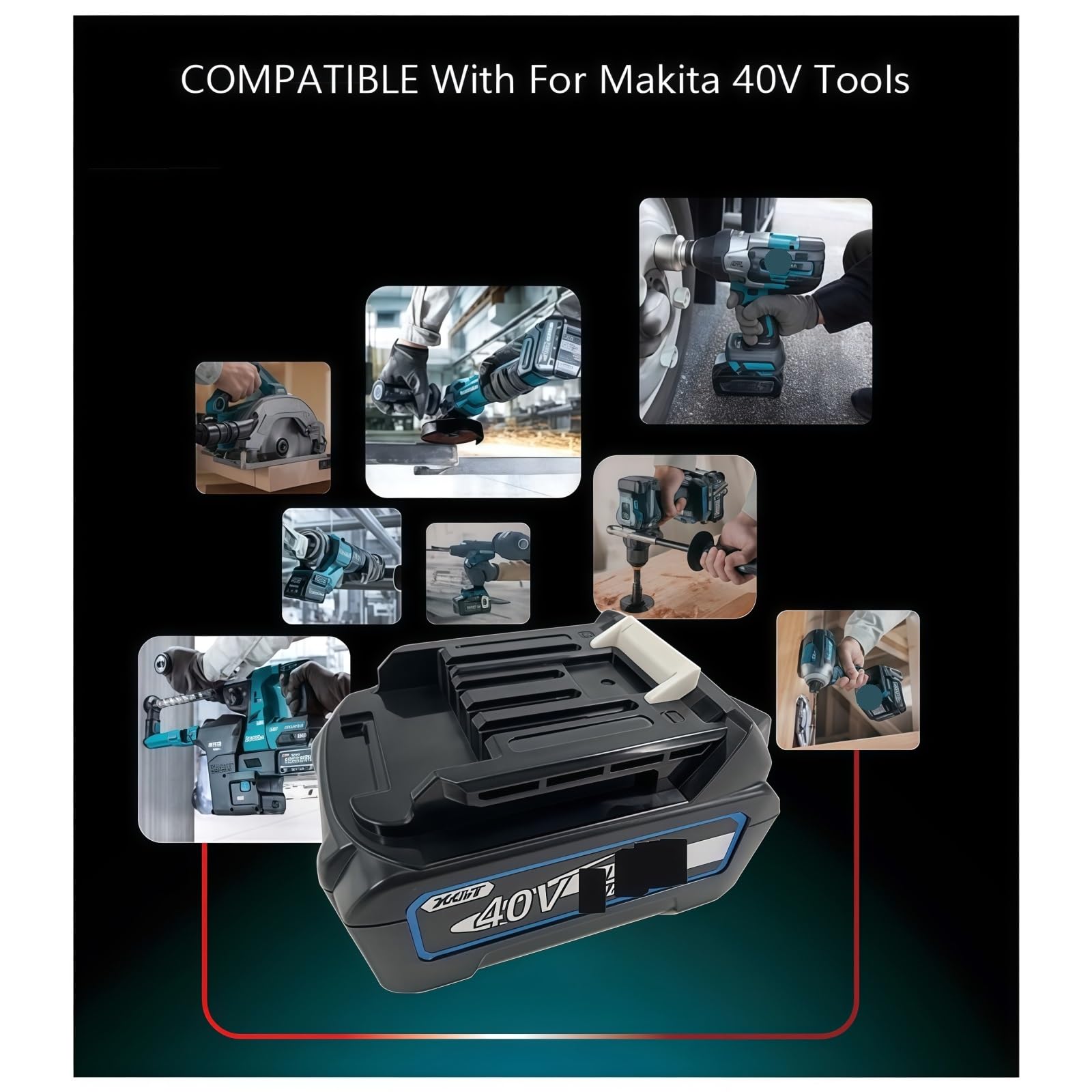 Akumulator 40 V 5000-6000 mAh do wiertarki elektrycznej, zamiennik, kompatybilny z Makita BL4040 BL4025. Akcesoria do akumulatorów do elektronarzędzi(5000mah)