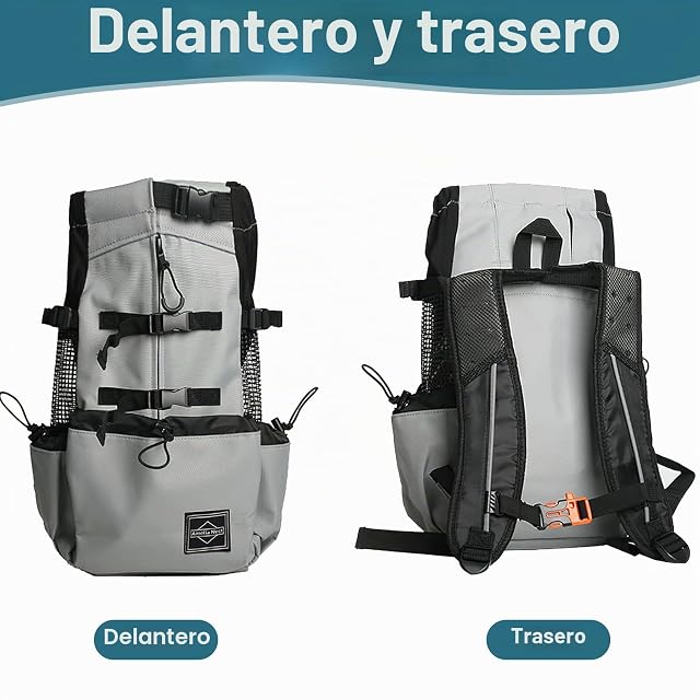 Foto 2 de 7 de Galatée Mochila para Transporte De Perros, Mochila para Perros Ajustable Portátil