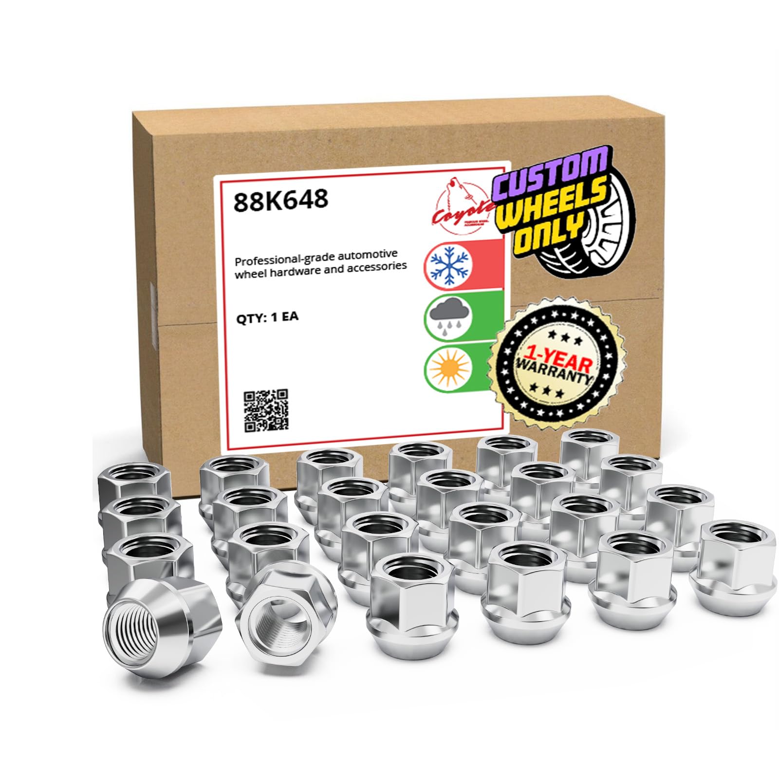 Amazon.com: Wheel Accessories Parts 24 Pcs M14x1.5 14x1.5 Thread