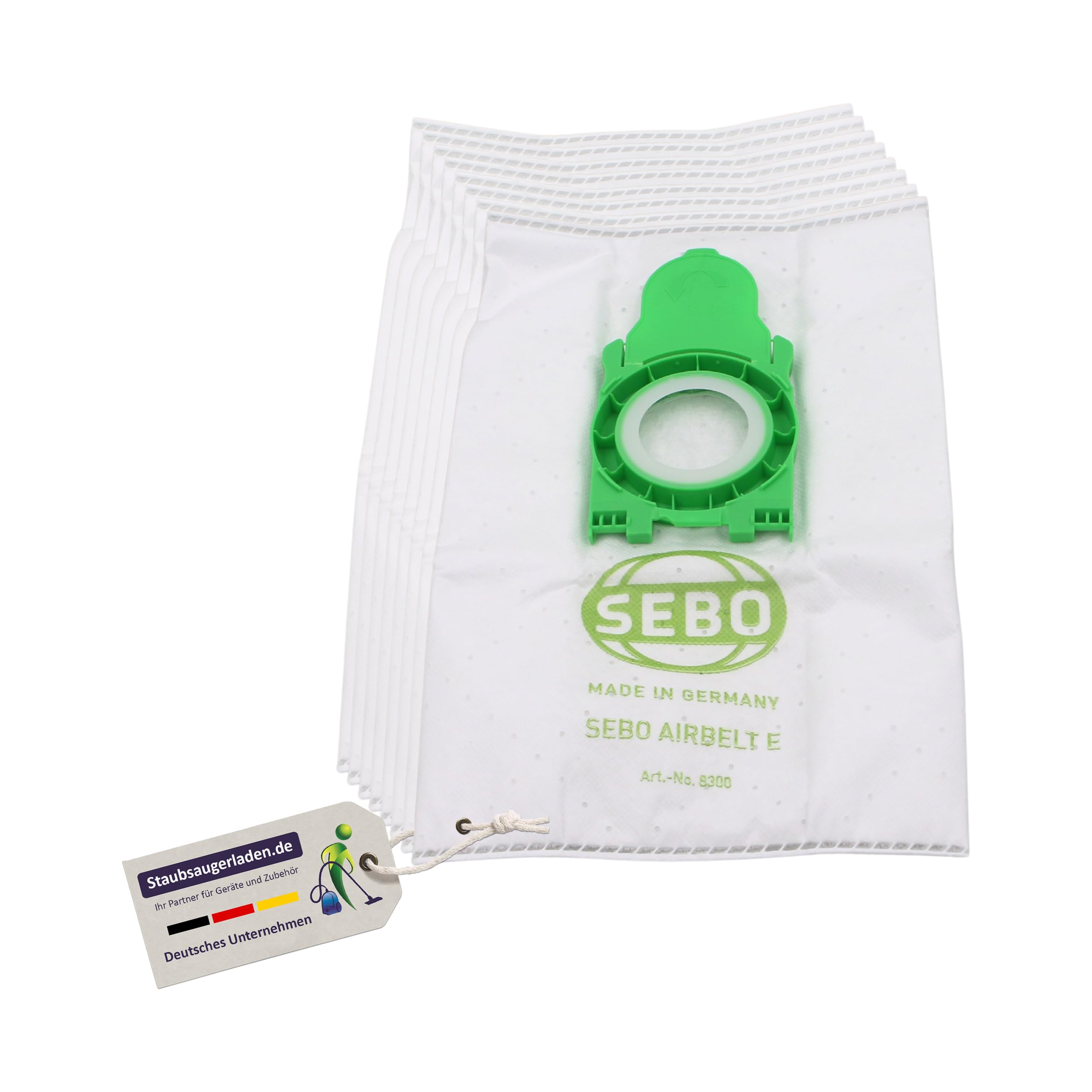 8 original Sebo Staubsaugerbeutel für Sebo Airbelt E1 und E3 alle Modelle (8300ER)
