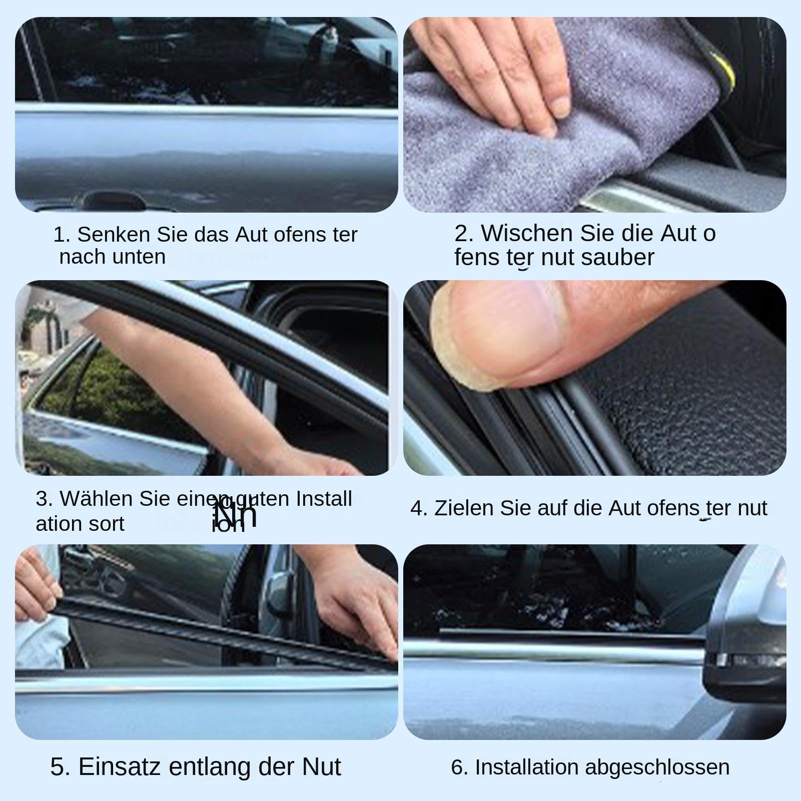 Limpiaparabrisas laterales para coche, limpiacristales laterales para coche, rasqueta de goma resistente a la intemperie para ventanas laterales, limpiador de ventanas multifuncional, fácil de