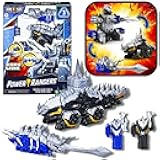 Power Rangers Dino Fury Blue Tricera Blade and Black Stego Spike Zord Toys for Kids Ages 4 and Up Zord Link Mix-and-Match Custom Build System