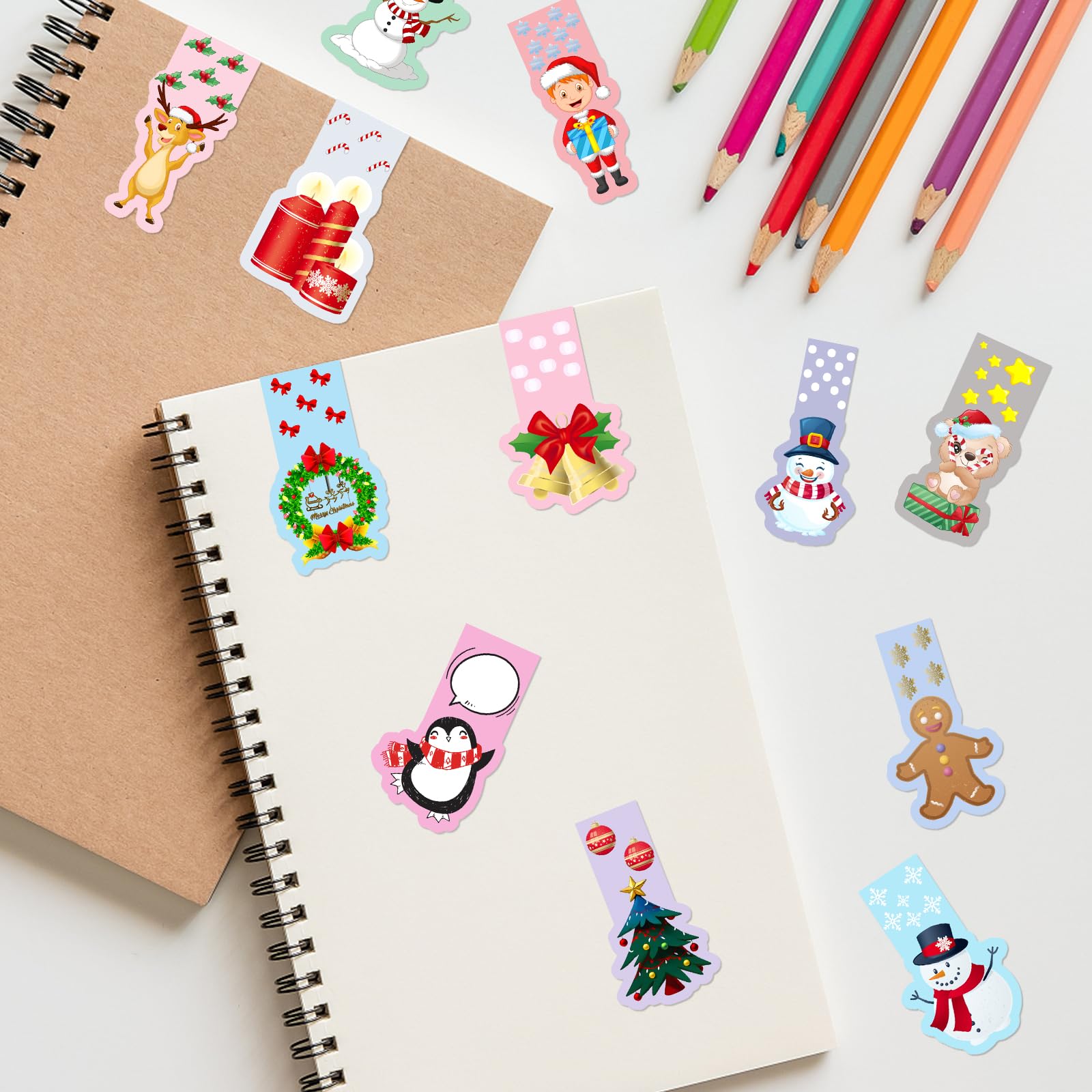 Bladwijzers voor kinderen, 30 stuks, Kerstmis, magnetische