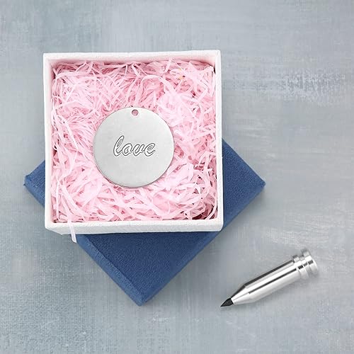 Miniatura 7 de Zhehao Herramienta de grabado con punta de grabado, herramienta de grabado con 6 piezas de metal surtido de estampación en blanco compatible con