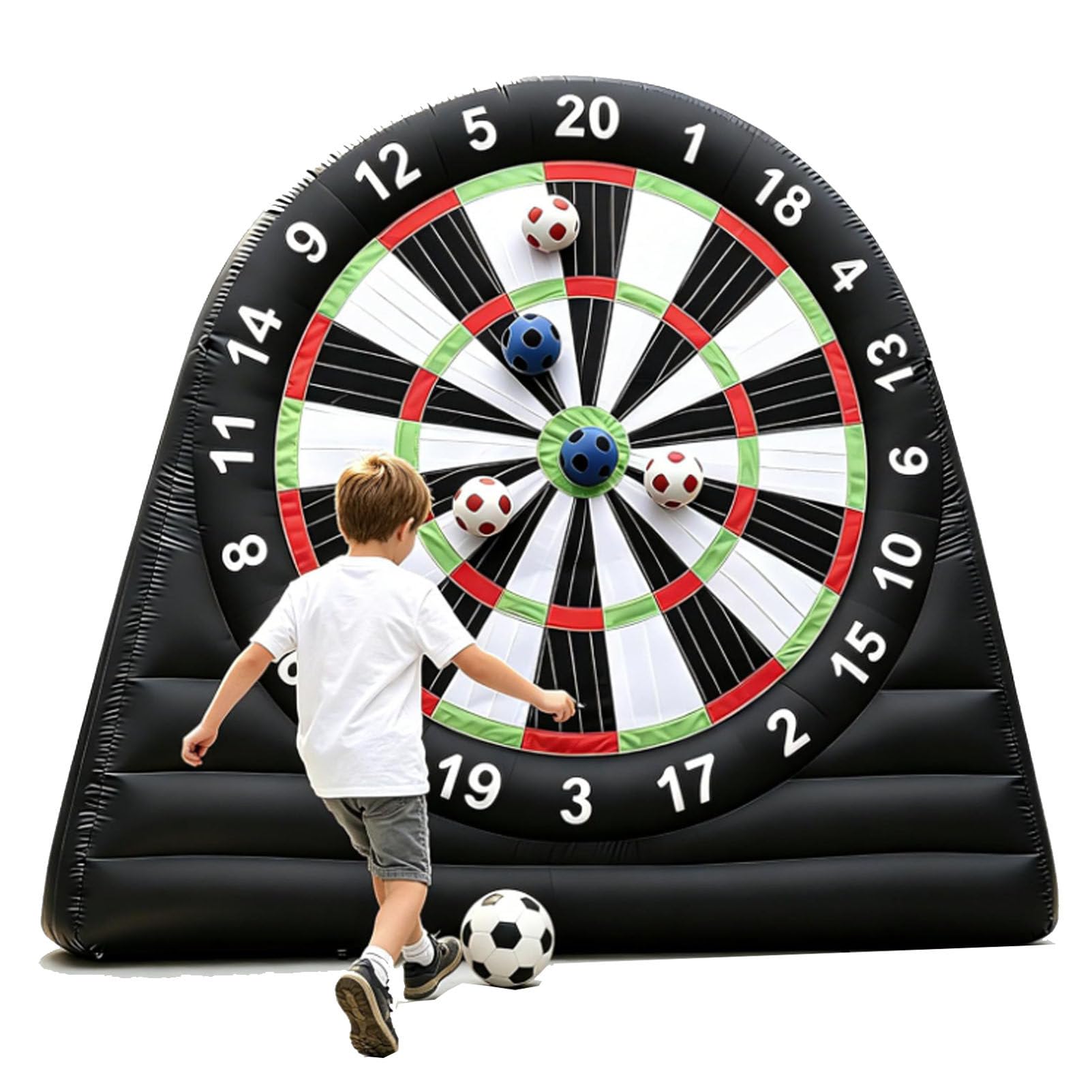 Oiyekntd Professional Dartboard Outdoor Football Dartboard, Inflatable High-Adhesive Target with Blower 8 Balls, Waterproof Sports Giant Football Dart Game for Backyard/Parties A-4M/13FT