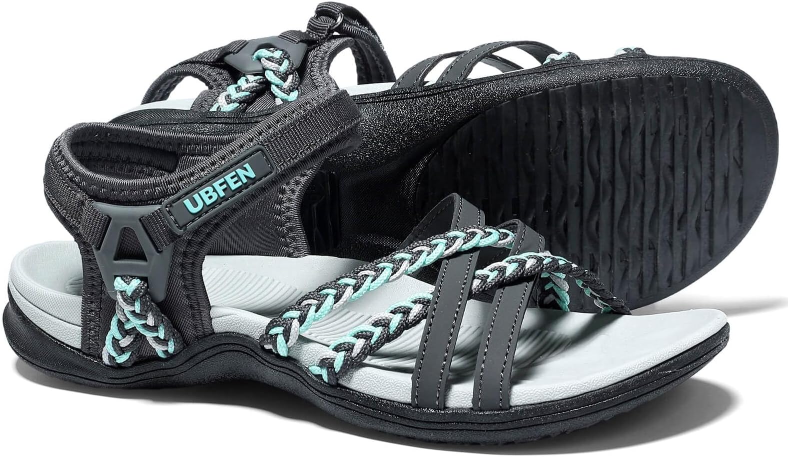 Womens Hiking Comfort Sport Sandals Beach Vacation Camping Casual Sport Sandals with Adjustable Straps and Arch Support