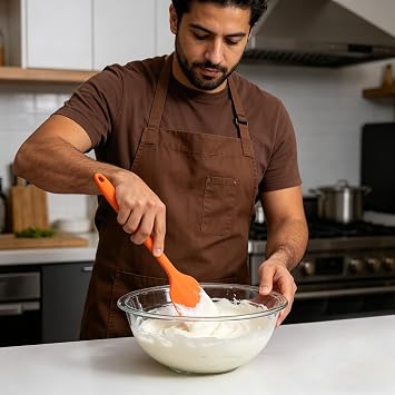 5 Pieces Silicone Spatula Spoons Set Non-Stick Kitchen Utensils