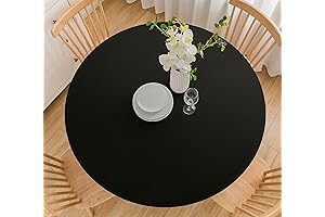 Wolkemer Round Fitted Tablecloth, 48 Inch Stretch Cocktail Table Cover