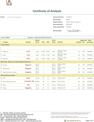 Miniatura 8 de Polvo de musgo marino morado Santa Lucía, 3 oz