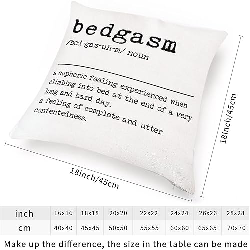 Miniatura 2 de Bedgasm Sustantivo Definición Palabra Descripción de la Palabra Cojín Diccionario Significado Tipografía Impresión Artística Funda de Almohada