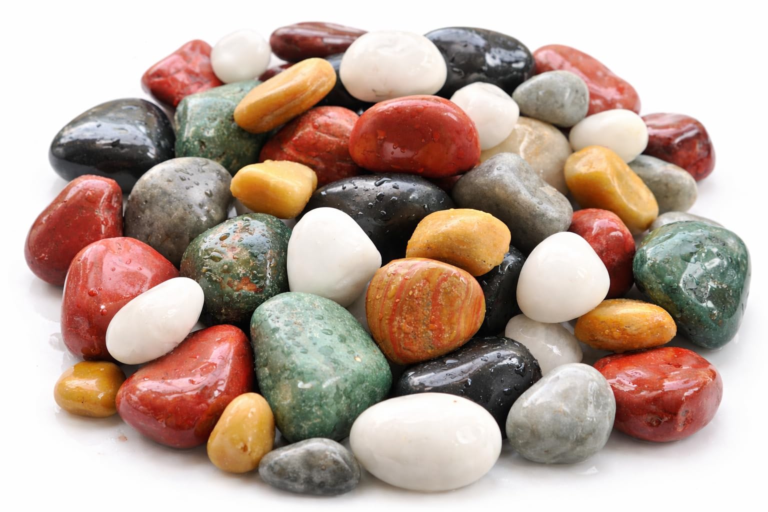 Wowtag Large Natural pebbles Polished, Mix Color, Smooth and Round River Stones, Decorative for Fishtank, Garden, Plant pots (1, 0.975 KG)-picture-14