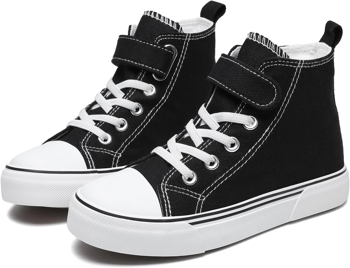 Zoroadke Kids Sparkle Sequins High Top Casual Adjustable Strap Canvas Shoes Girls and Boys Glitter Sneakers - Image 7