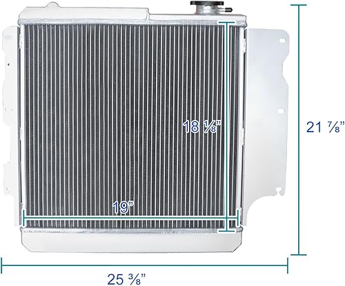 Miniatura 3 de SPEC-D TUNING Radiador de carreras de enfriamiento de aluminio de 3 núcleos/filas compatible con Jeep Wrangler Tj/Yj 1987-2006