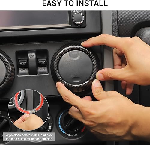 Miniatura 6 de Jimen Compatible con Jeep Wrangler JK & Unlimited 2007-2010, 10 piezas de panel de consola central y ventilación de aire acondicionado y