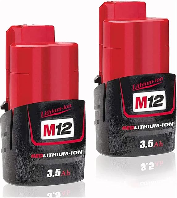 2Pack 12V 3.5Ah Battery Replacement for Milwaukee M12 Lithium-ion 12V Battery XC 48-11-2440 48-11-2402 48-11-2411 48-11-2412