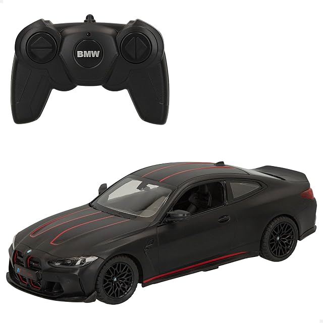 ColorBaby Rastar - Coche teledirigido, BMW M4 CSL, Licencia Oficial, Escala 1:16, con luz, Color Negro Mate…