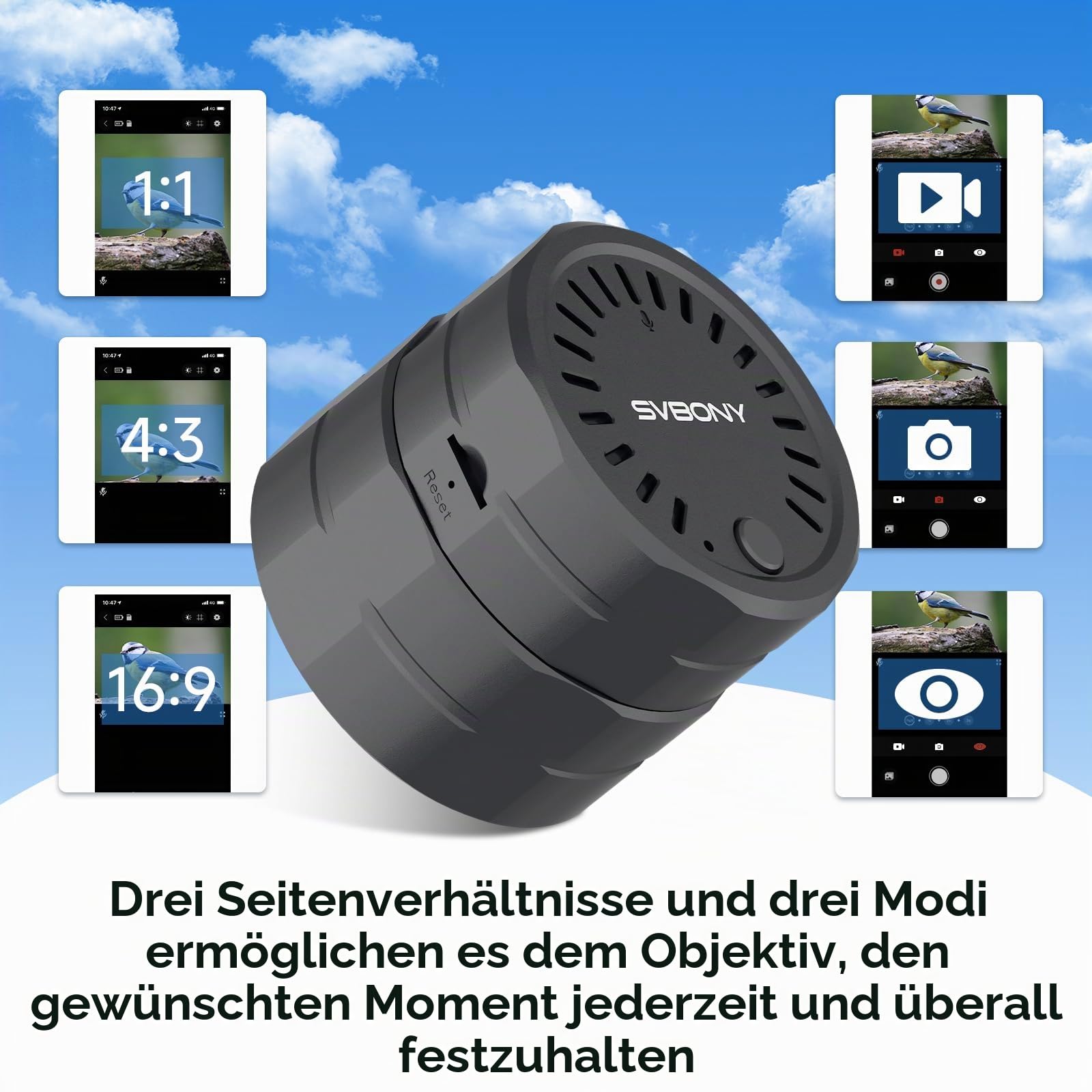 Svbony SV28 25-75x70 Spektiv mit SC002 WiFi Spektiv Kamera, Stativ, HD BAK4 Prisma FMC Handy Adapter Wasserdicht Tragetasche, Spektive für Sportschützen Vogelbeobachtung Natur-Fotografie