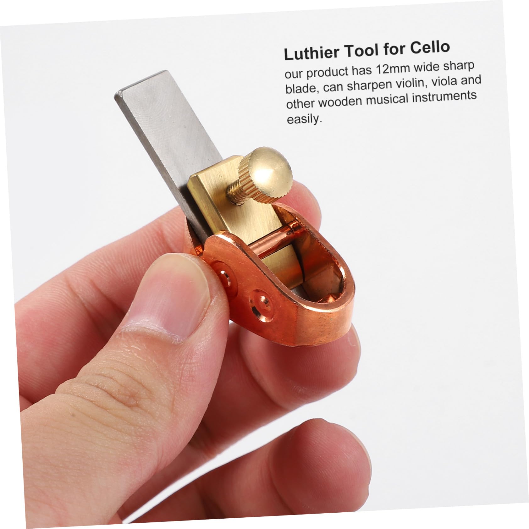 Pialla Manuale per Liuteria Strumenti ad Arco in Acciaio Alto e Ottone, Facile da Usare Finitura ad Alta Lucentezza, Mini Pialla per Lavorazione di Precisione Colore Casuale