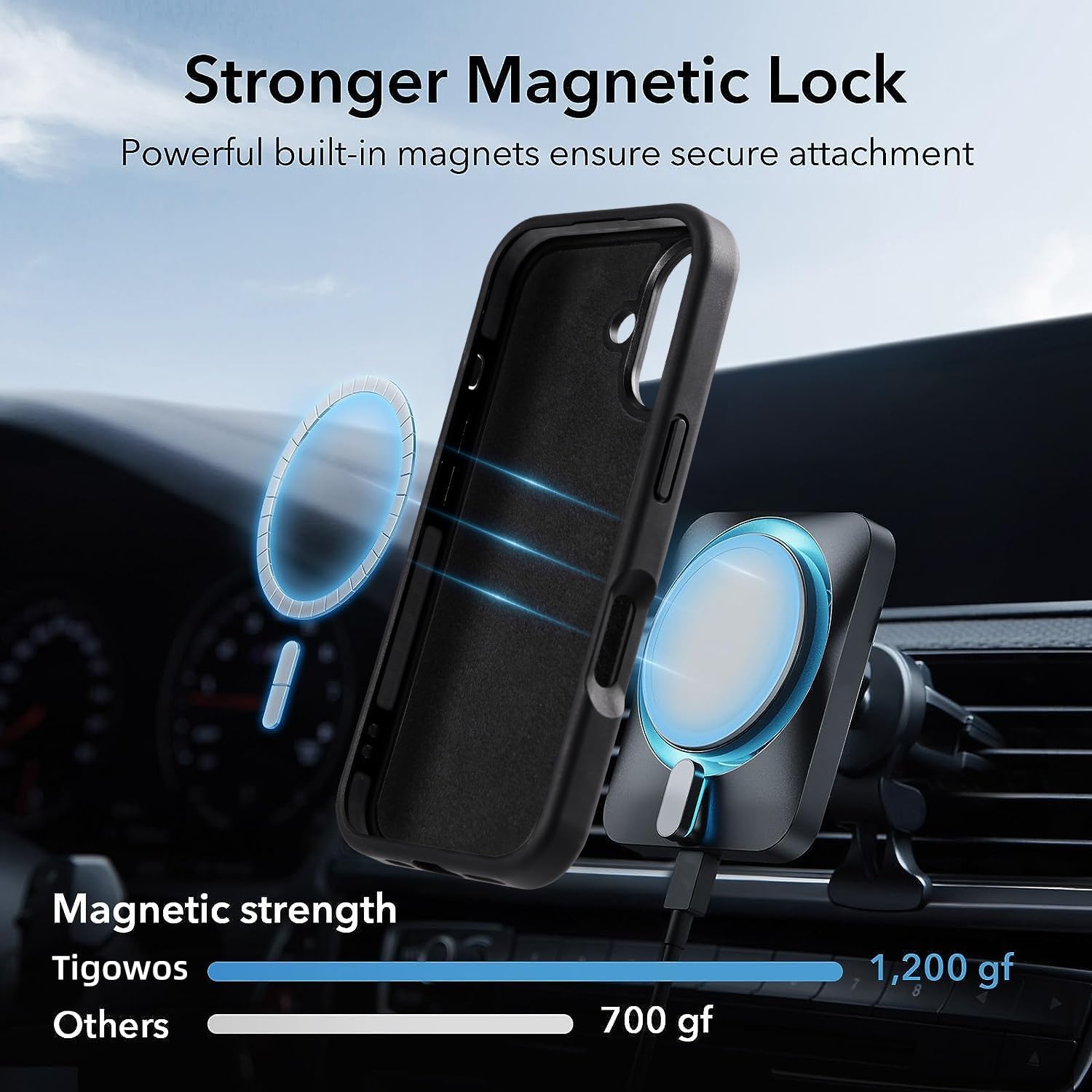 Tigowos for iPhone 16 Case Protective Carbon Fiber Case Made of Aramid Fiber, Soft Touch, Tough Durable Carbon Bumper, Black, Supports Wireless Charging