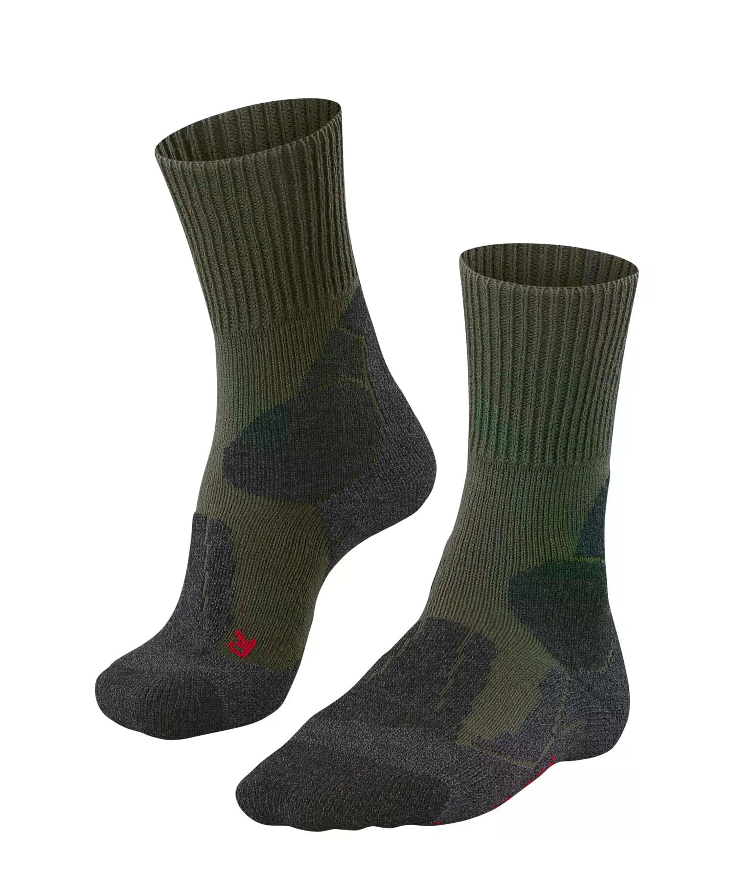 FALKE hombre TK1 calcetines para senderismo amortiguación fuerte máxima protección anti ampollas transpirable secado rápido regulación del clima antiolores lana hilo funcional 1 par