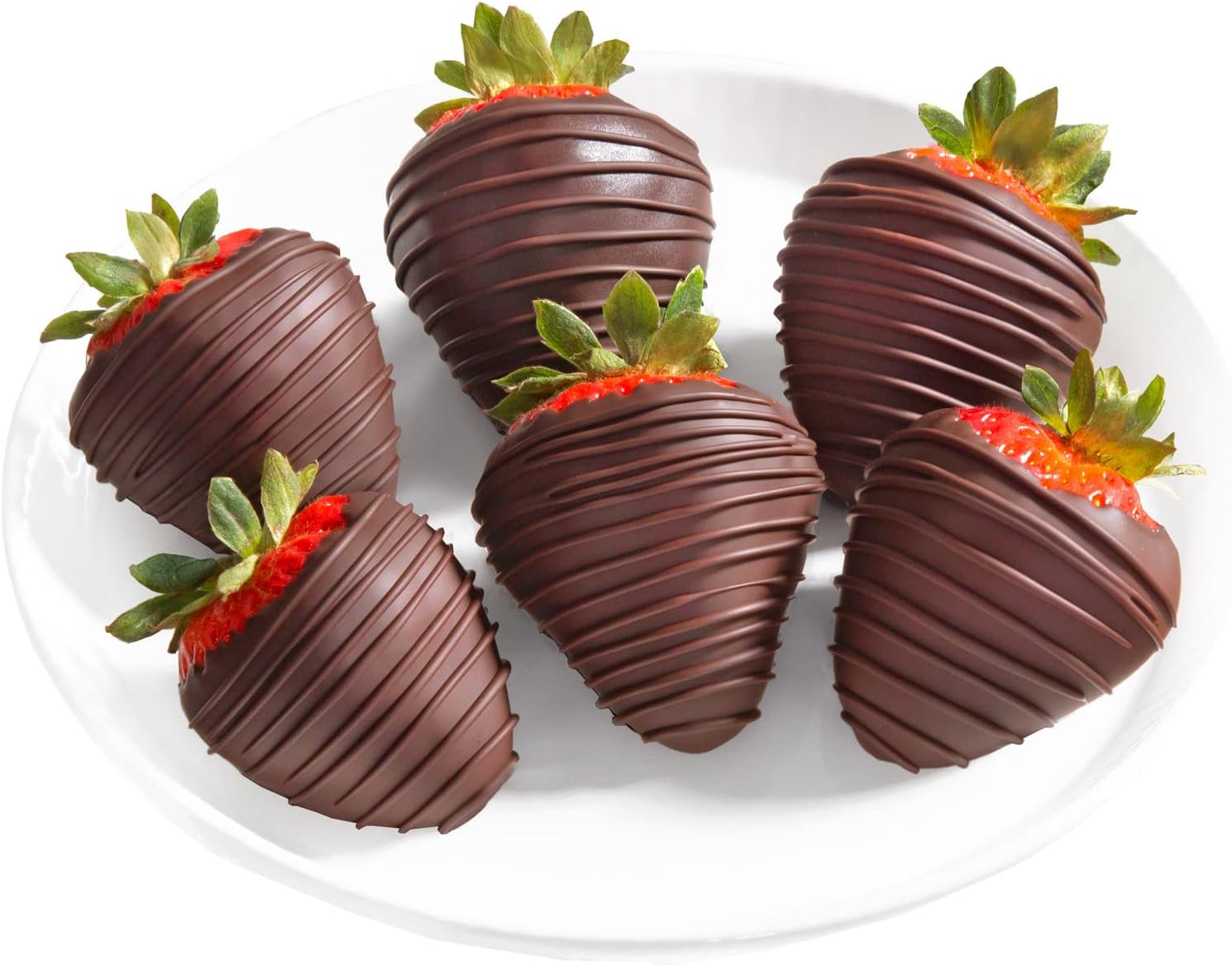 A Gift Inside Tall, Dark & Dreamy Dipped Strawberries - 6 Berries