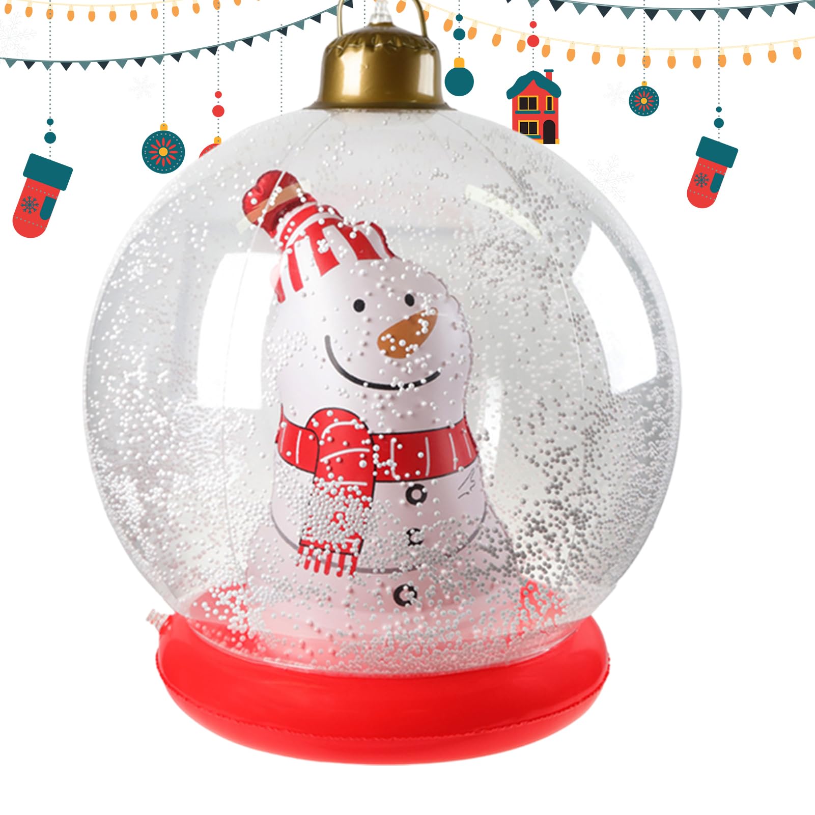 Boule de Noël géante gonflable lumineuse pour magnifier votre jardin en hiver