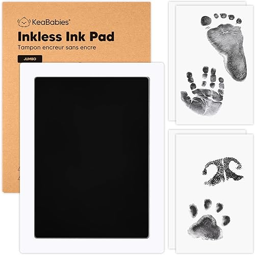 Kit de huellas y manos sin tinta, almohadilla de tinta para manos y huellas del bebé, kit de impresión de huellas de perro, kit de impresión de