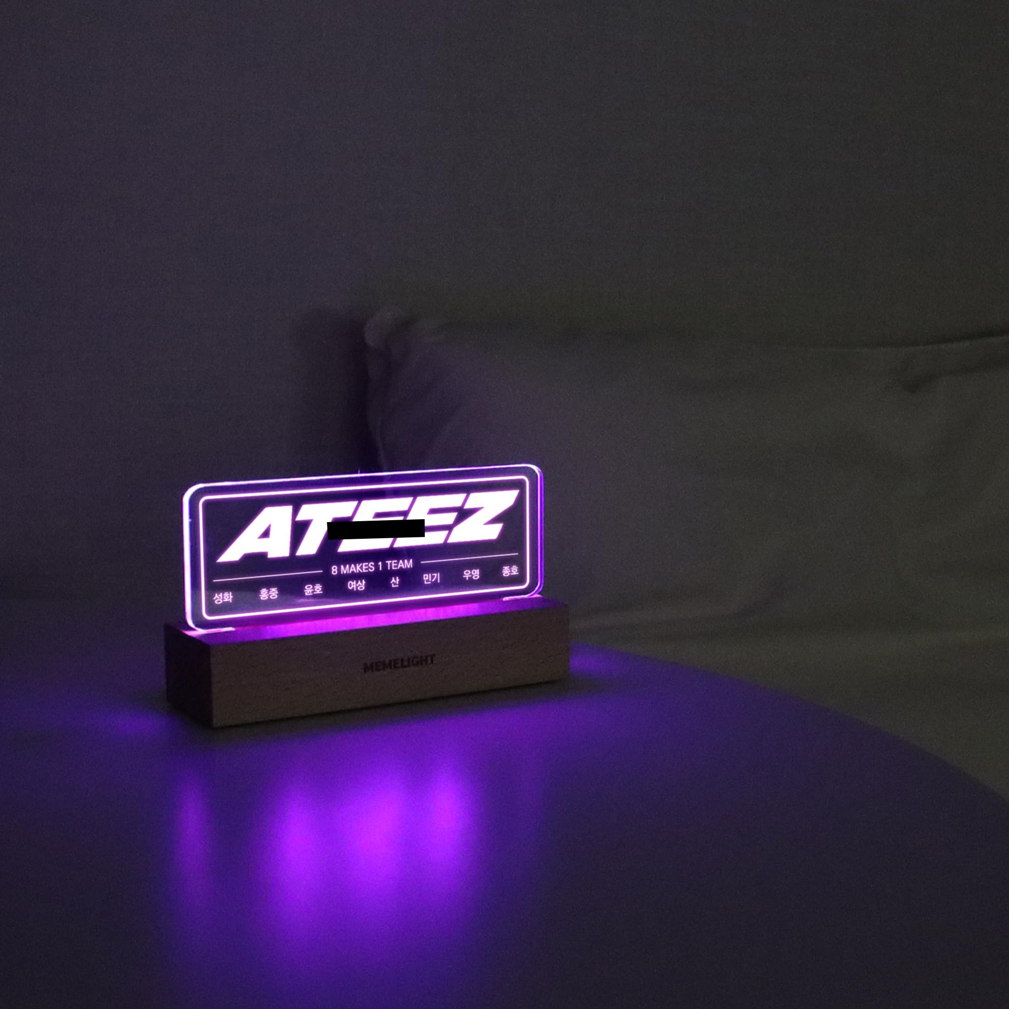 at.zee Night Light, Kpop Merchandise, Korean Idol Lamp for Atiny, 7RGB Color, Dimmer, 8.3 x 4.2 x 1.7