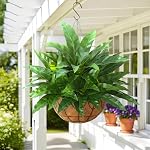Fake Ferns Faux Outdoor Plants, 3D Real Touch Artificial Ferns for Outdoors, Fake Plants Indoor for Home Decor, Ferns Artificial Bush Plants for Garden Porch Office Living Room Decor (6PCS)