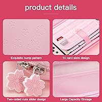 Vista 3 de Sakura - Kit de accesorios de transporte de viaje rosa, funda de transporte rosa compatible con Nintendo Switch. Funda protectora rígida rosa