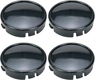 Modengzhe Wheel Center Caps,64mm Rim Hub Center Covers 64mm Lug to Lug Replacement Compatible with Volvo if Applicable,Black,Pack of 4
