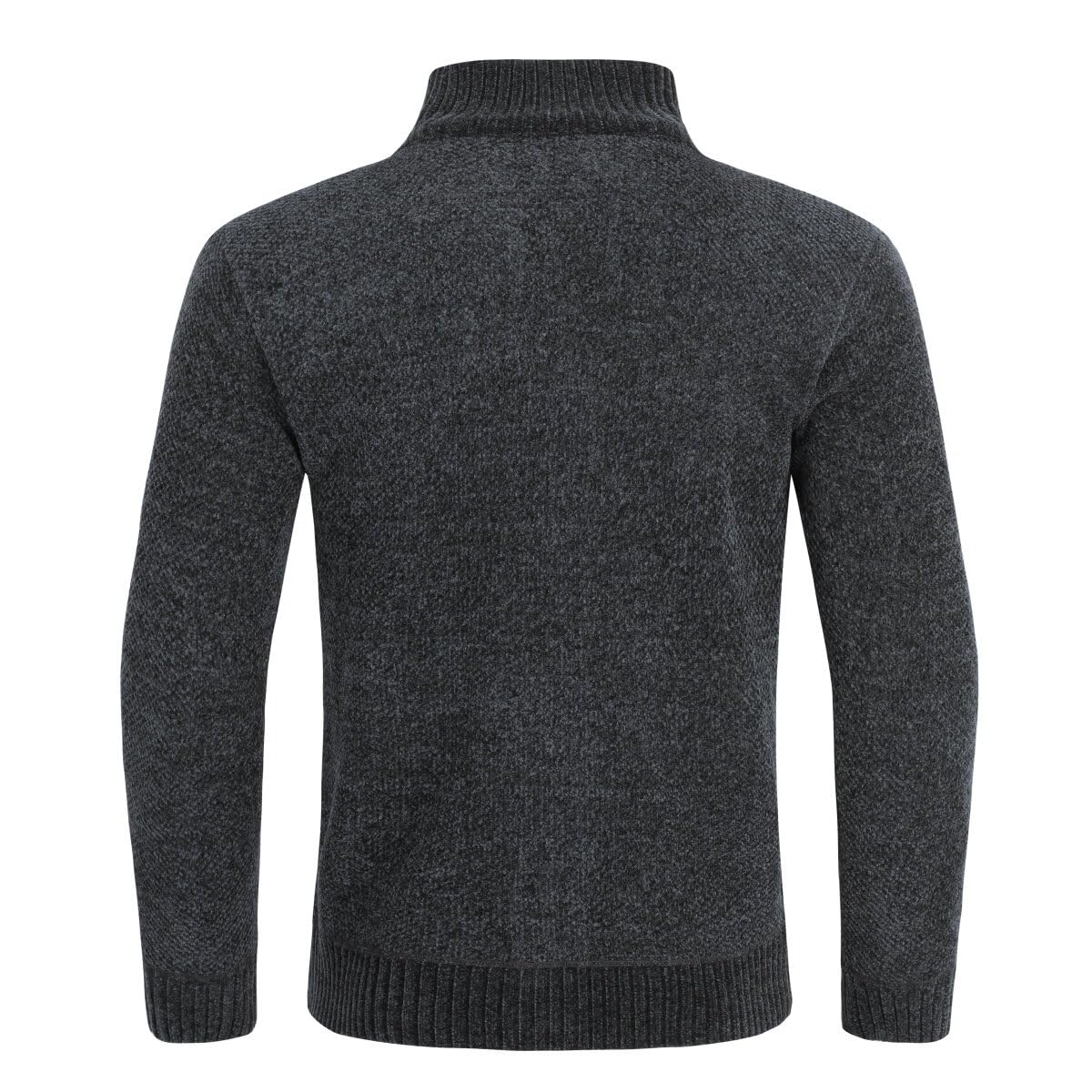 Allthemen Cardigan da Uomo Spesso con Collo Alto e Cerniera Lavorato a Maglia Sweater con Maniche Lunghe in Lana e Cotone
