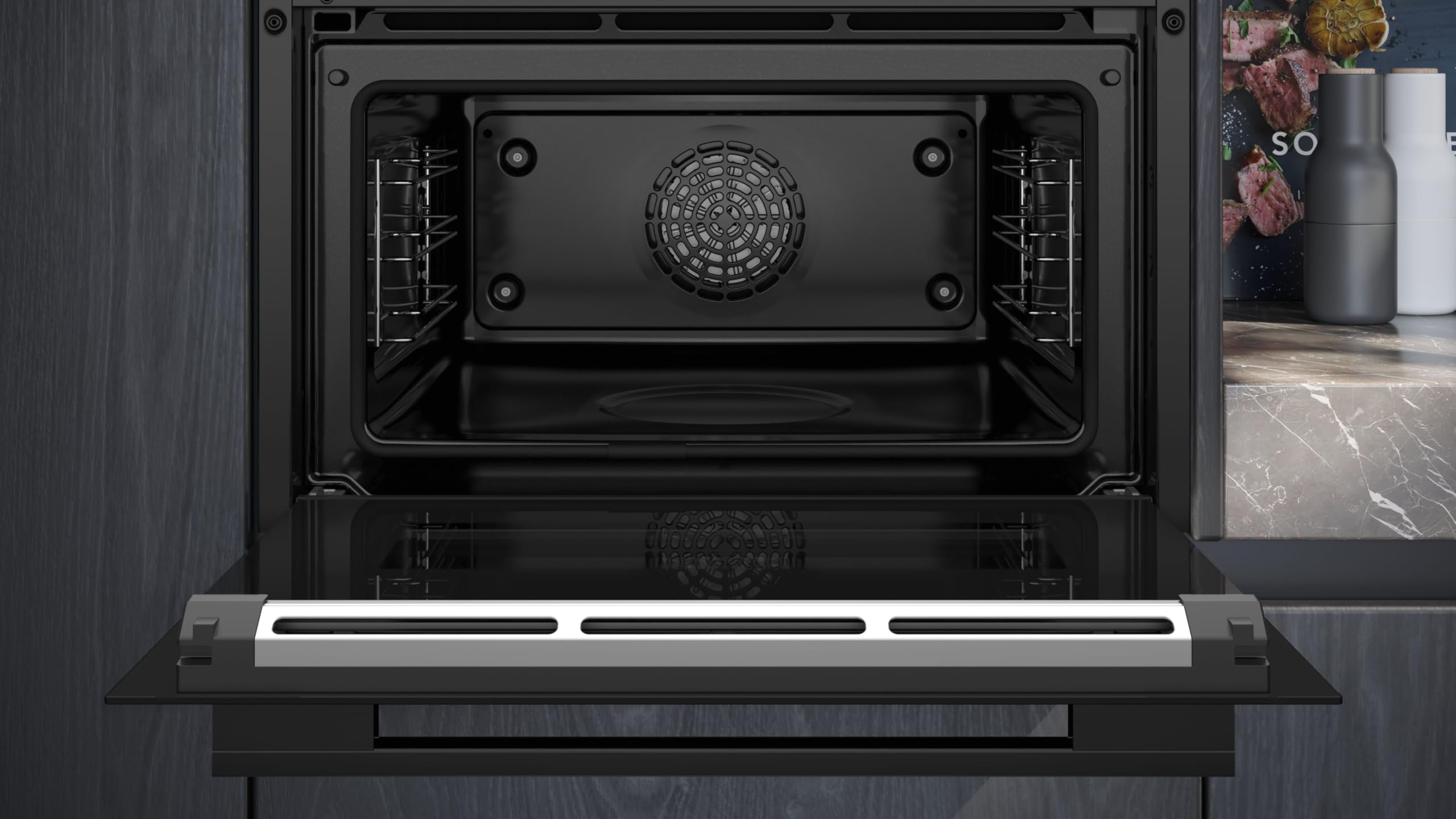 Siemens iQ700 CB774G1B1 Einbau-Kompaktbackofen 60 x 45 cm Schwarz activeClean Pyrolyse Air Fry Touchscreen