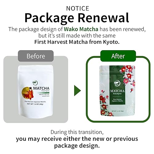 Miniatura 3 de Wako Matcha, First Harvest Premium Uji Ceremonial Grade Matcha Powder, For Cafe-Quality Hot/Iced Matcha and Latte, Pure Matcha Green Tea for your