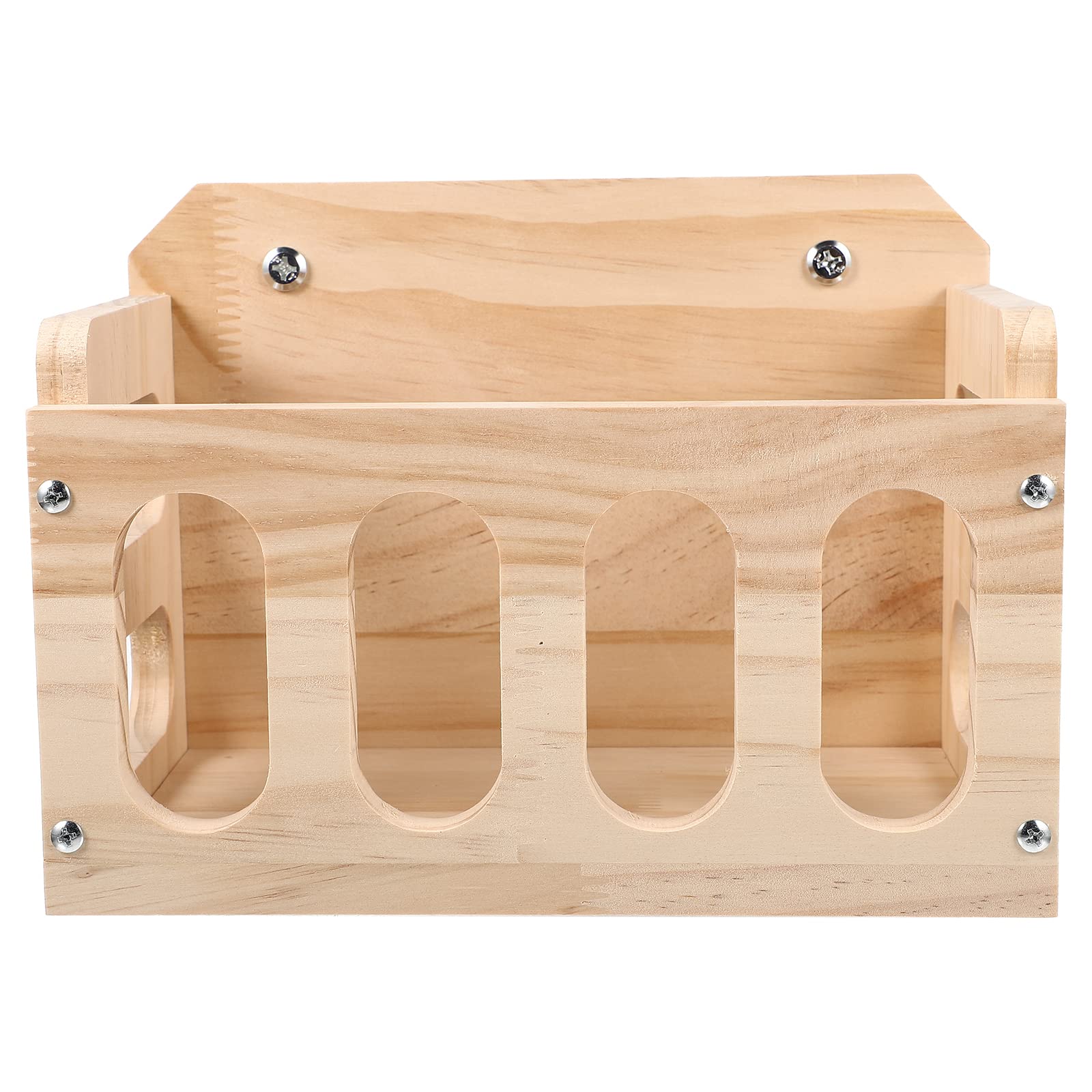 Mangiatoia per Coniglietti in Legno, Design Fisso per Gabbia | Contenitore di Fieno in Legno, Organizer Struttura Cava, per Porcellini D’india e Conigli