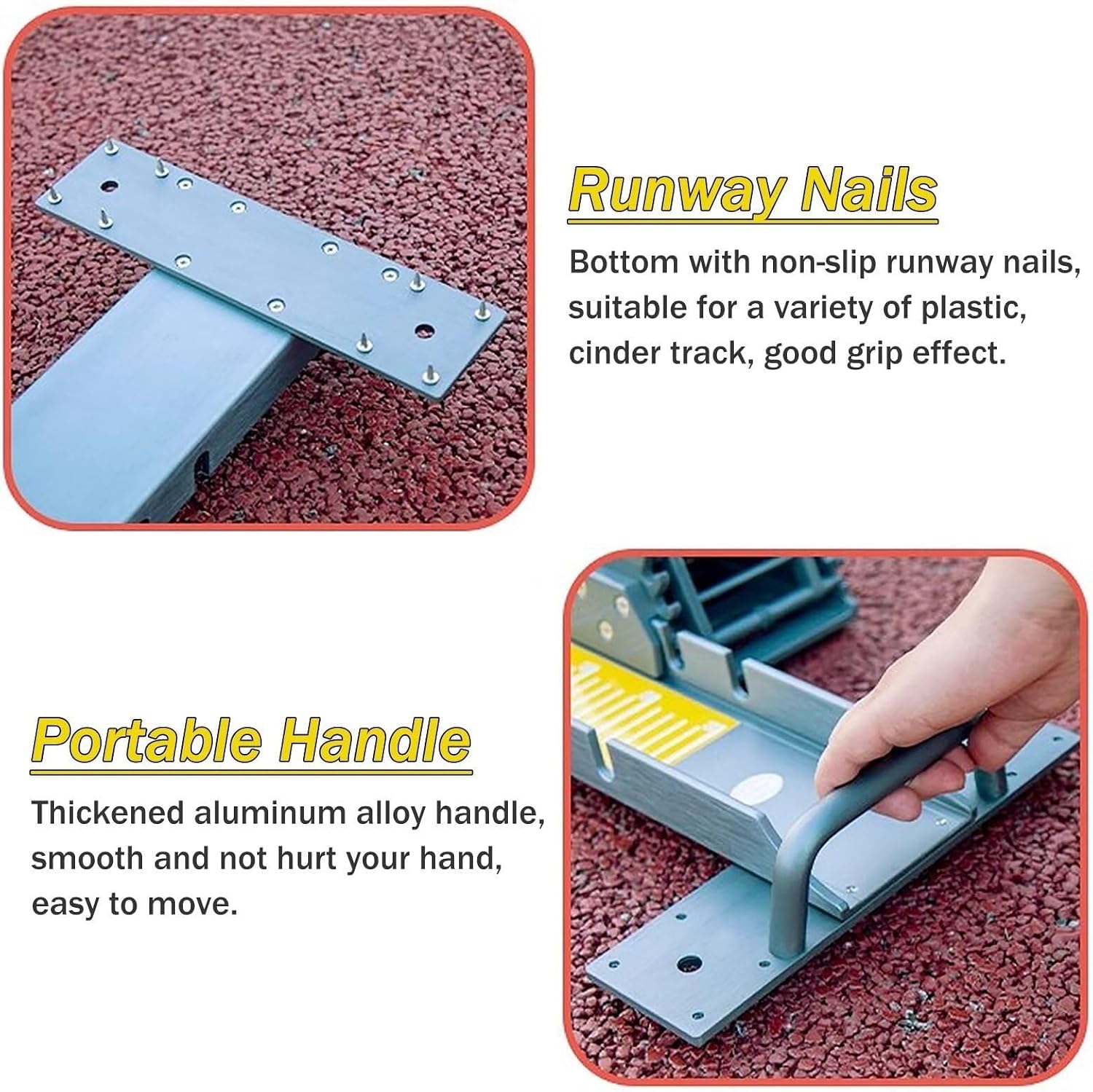 Track and Field Starting Blocks, Starting Blocks Starting Track, Aluminum Sprint Pedals, 4 Angles Adjustable, Suitable for Fitness Running Exercises