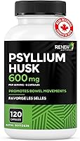 Vista 7 de Renew Actives Cáscara de psyllium 1200 mg por 2 cápsulas - Laxante formador a granel y fibra soluble para la salud digestiva, regularidad