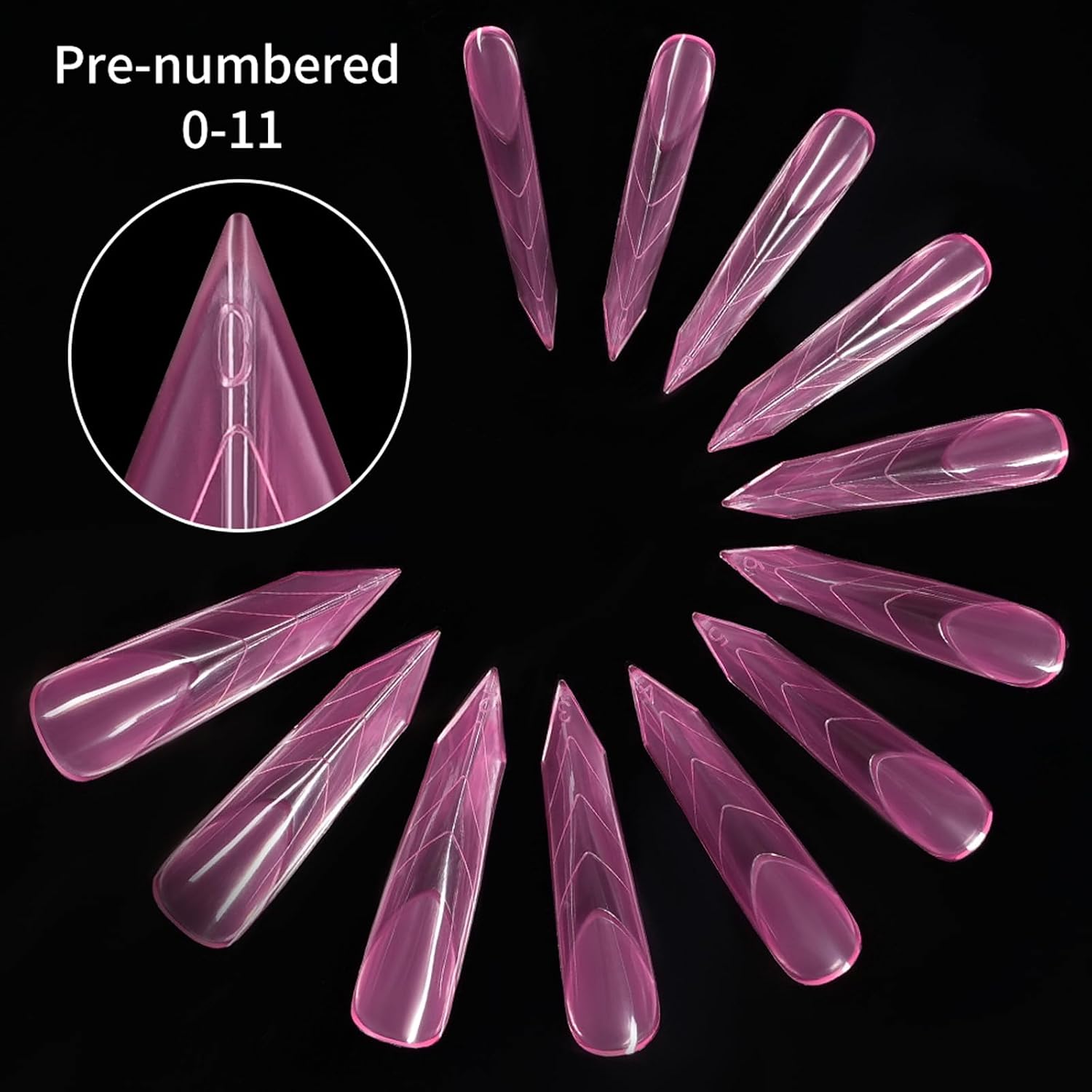 Crystal Nails Extension ABS Mold for Quick Light Cured Nails Salon Natural Fit Artificial Tips Paperless Tray Design Light Cured Paperless Application Salon