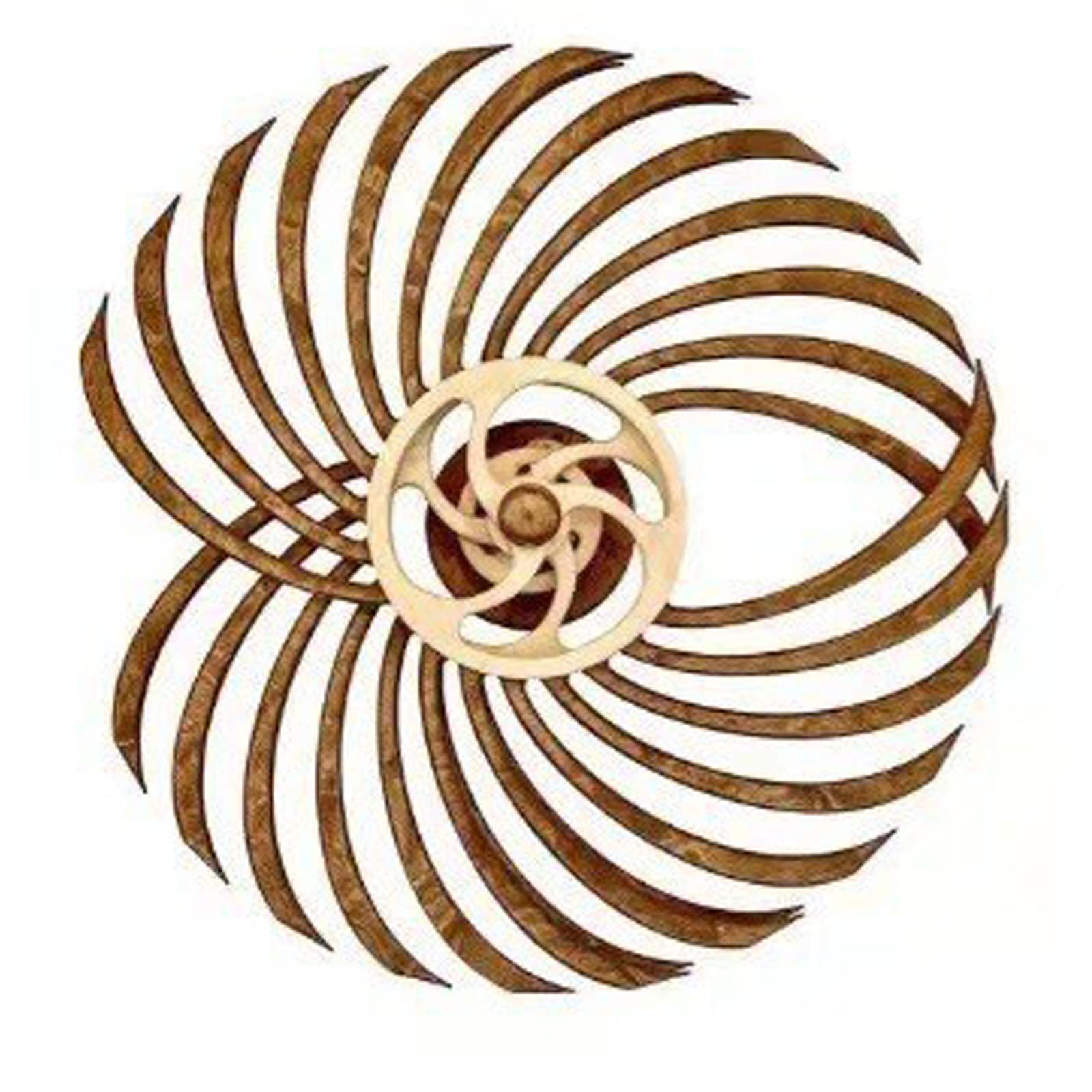 OMaju Decorazione Murale Scultura cinetica da parete, Decorazione con mulino a vento rotante, Decorazione artistica da parete per soggiorno Scultura cinetica in legno (A)