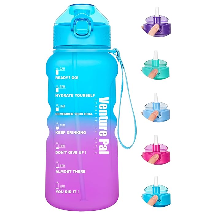 Buy Venture Pal One & Half Gallon Water Bottle with Straw and Times to