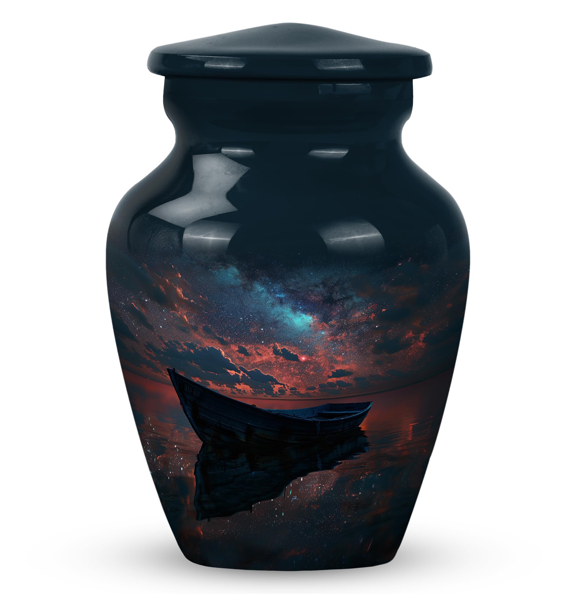 3 inch urn, Cremation Urn Human Ashes, Urn for Ashes Adult Male|Female, Small urns for Human Ashes Keepsake_Teal_Boat Urn