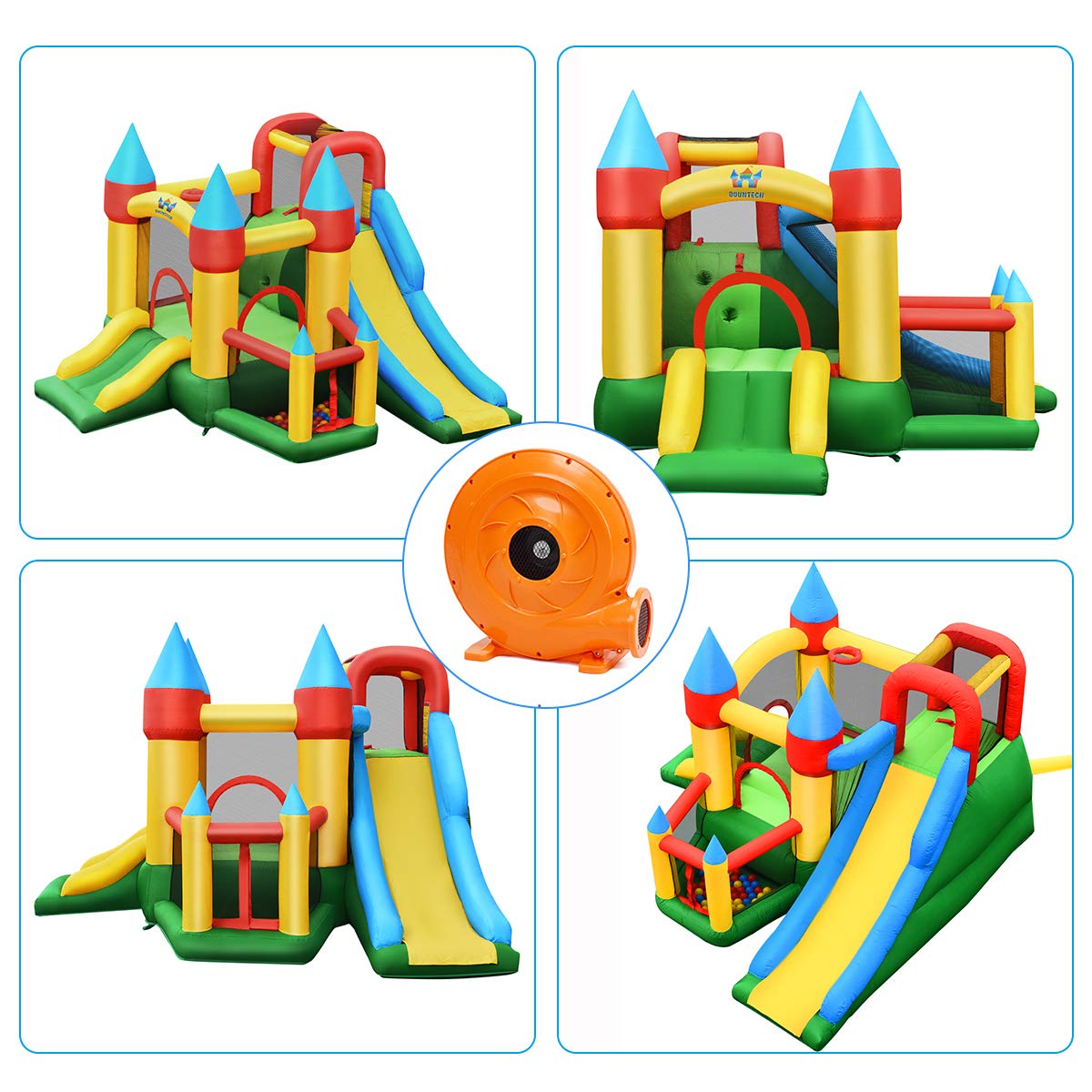 WATERJOY Kids Inflatable Castle with 780W Blower,Inflatable Bounce