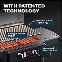 Vista 7 de Current Model G Dual Zone Grill, Smart Electric Outdoor Grill with 200°F to 700°F Range for Searing & Roasting, Digital Precision, Independent Heat