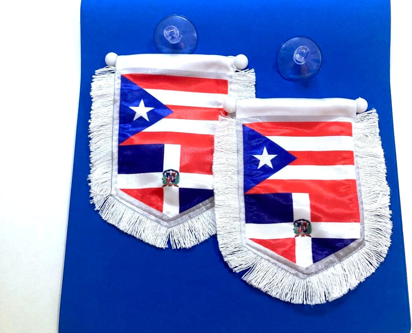 Puerto Rico Dominican Republic Puerto Rican & Dominican Flag for Car Accessories rearview mirror hanging decoration auto home gifts - Unite Cultures on Every Drive! Home Wall Door Window Decoration Banners